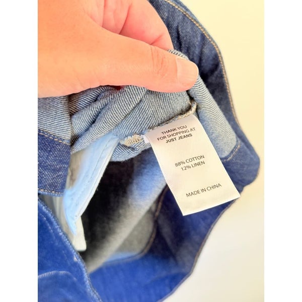 JUST JEANS Size 10 Dark Wash Denim Mini Dress Carousel 4