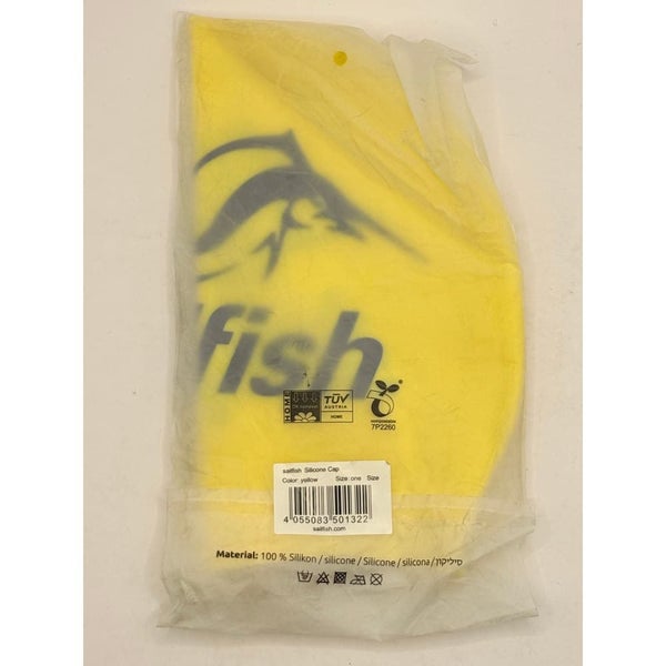 Sailfish Yellow Silicone Swim Cap Carousel 2