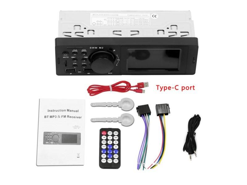 Car Radio Bluetooth Auto 12V Universal Stereo Music FM Aux Input Receiver Carousel 1