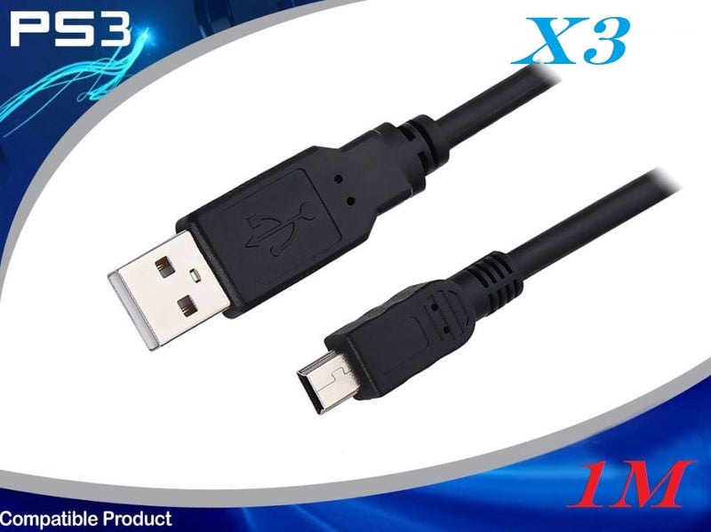 MINI USB Cable for PS3 PSP Camera MP3 MP4 Players 3pcs Carousel 1