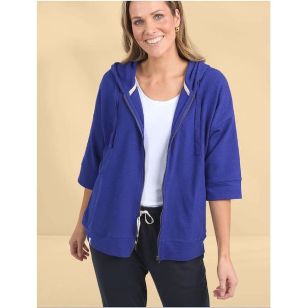 Elm Beachy Zip Hoodie China Blue Sizes 8 10 Carousel 1