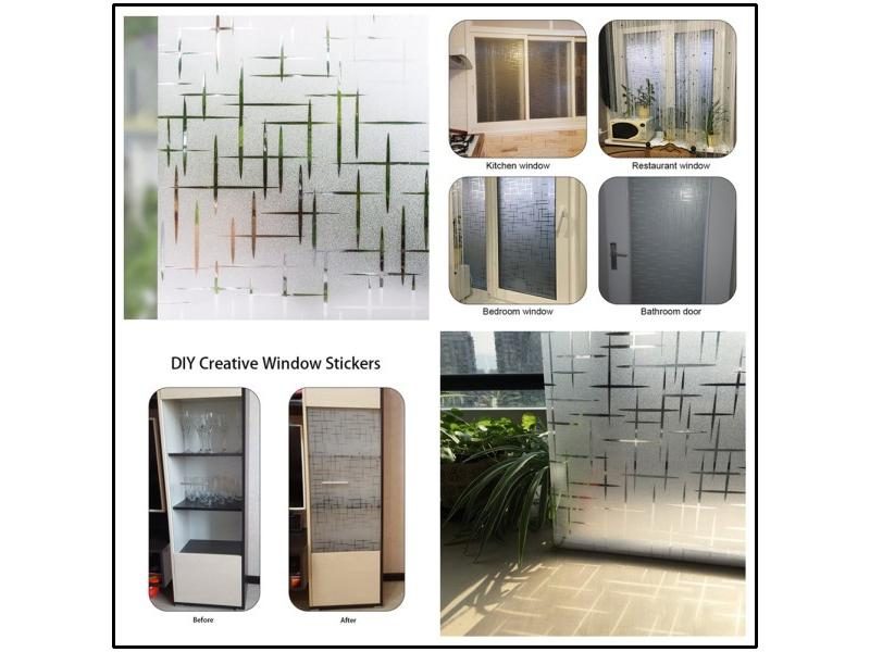 Window Privacy Film Static Glass Vinyl 3D Rainbow Sticker For Glass Door Heat Carousel 1