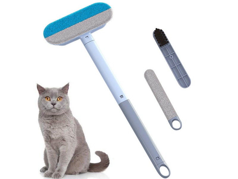 Reusable Pet Hair Remover with Two Brushes for Sofa Bed Carpet Carousel 1