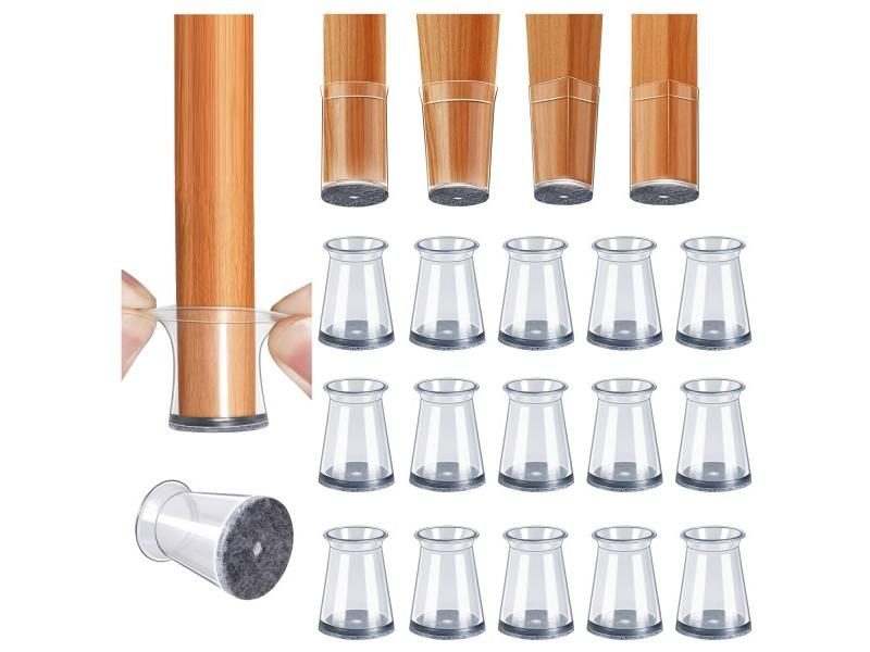 28 Pack Silicone Chair Leg Floor Protectors Bar Stool Leg Protectors Cap Carousel 1