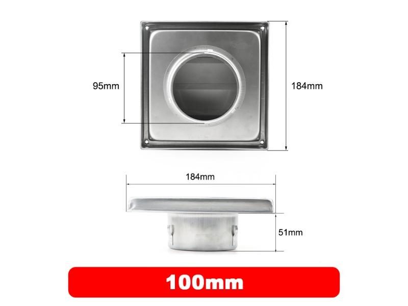 304 Stainless Steel Air Vent Duct Grill Air Outlet Windproof Rainproof Bathroom Carousel 1