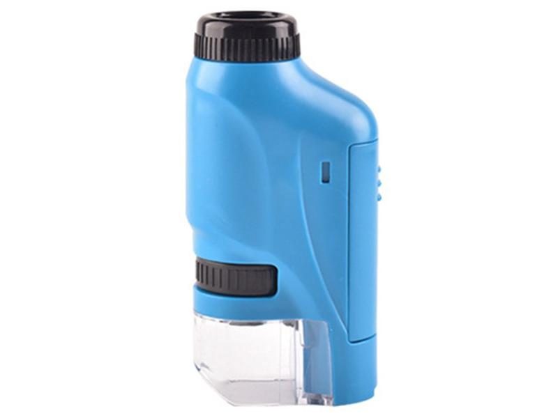 Handheld Microscope Kit 60-120x Pocket Mini With LED Light Battery Carousel 1