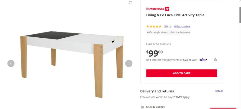 Warehouse kid's table with storage Carousel 1
