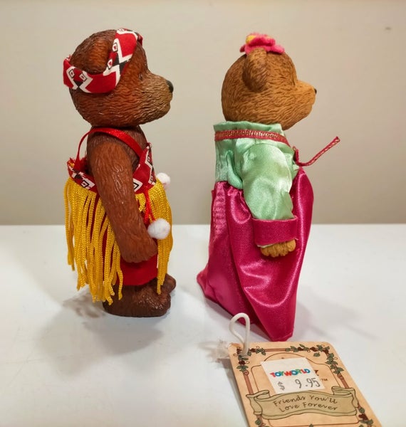 Vintage Russ Teddy Town Bears - Maori + Korean (with tag) Carousel 2