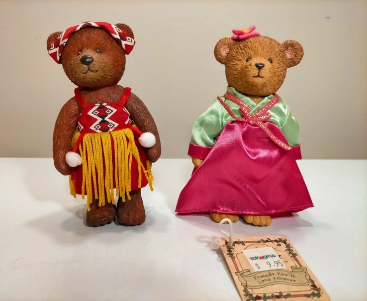 Vintage Russ Teddy Town Bears - Maori + Korean (with tag) Carousel 1