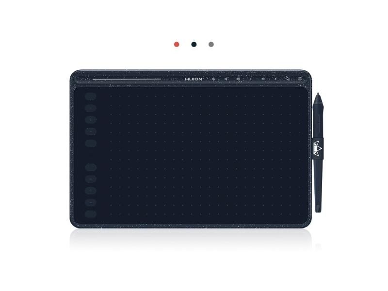 HUION HS611 Graphics Tablet Pen Digital Drawing Tablets 3 Color Multimedia Keys Carousel 1