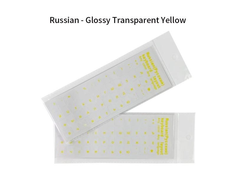 Russian Transparent Keyboard Stickers For Laptop Keyboard Cover Dust Protection Carousel 1