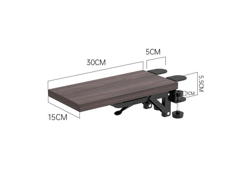 Wood Computer Arm Bracket Mouse Pad Holder Desk Extender Carousel 1