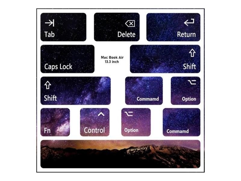 Keyboard Skin Stickers Tearable Button Film For Macair Cartoon Cute Custom Carousel 1