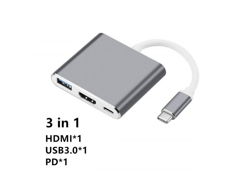 USB Type C Hub Type-C To HDMI-compatible 4K VGA Adapter RJ45 Lan Ethernet SD TF Carousel 1