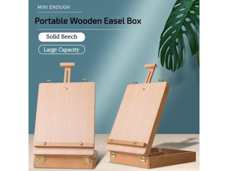 Adjustable Art Board Table For Artists Wood Sketching Oil Painting Box Carousel 2