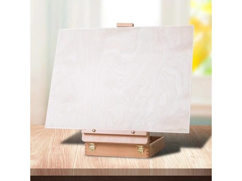 Adjustable Art Board Table For Artists Wood Sketching Oil Painting Box Carousel 1