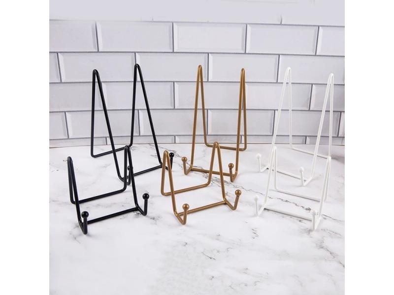 1pc Metal Plate Stand For Displaying Pictures Decorative Dishes Carousel 4