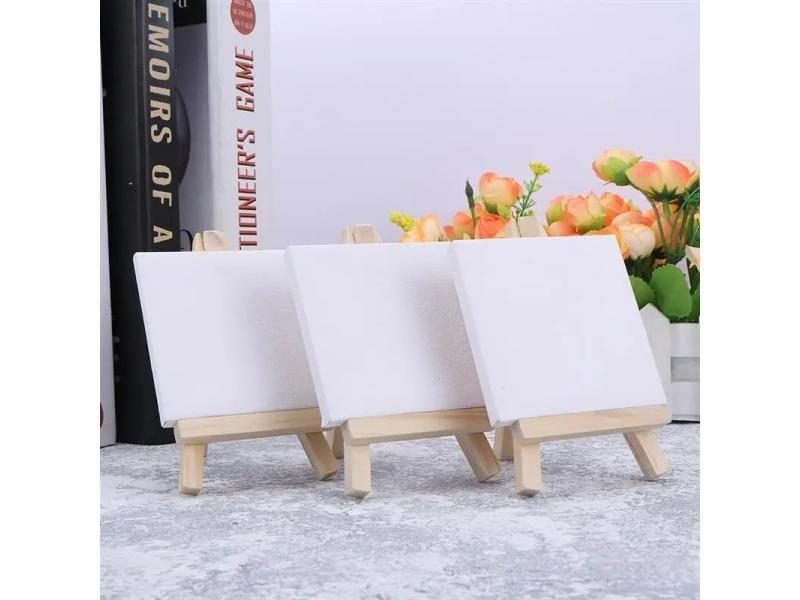 12 Sets Of Mini Stretched Artist Canvas Art Board White Blank Carousel 2
