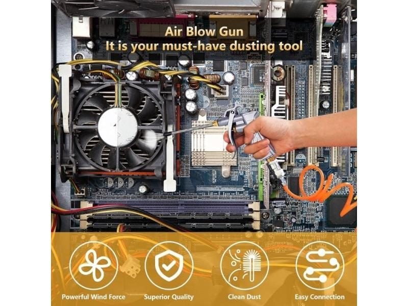 Industrial Air Blow Guns Adjustable Nozzle Steel Extension Pneumatic Carousel 1