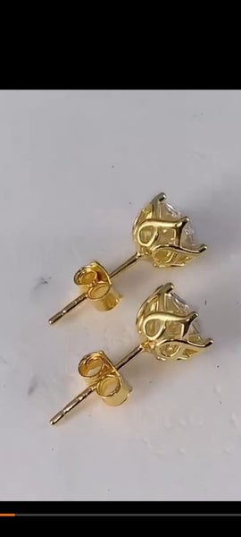 2ct each diamond total 4ct TDW earrings NEW** 1/4 price** Carousel 1