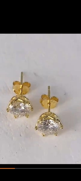 2ct each diamond total 4ct TDW earrings NEW** 1/4 price** Carousel 5