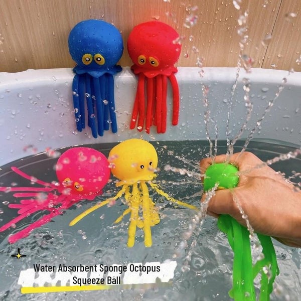 Octopus Squishy Toy Bath Set for Kids Carousel 1