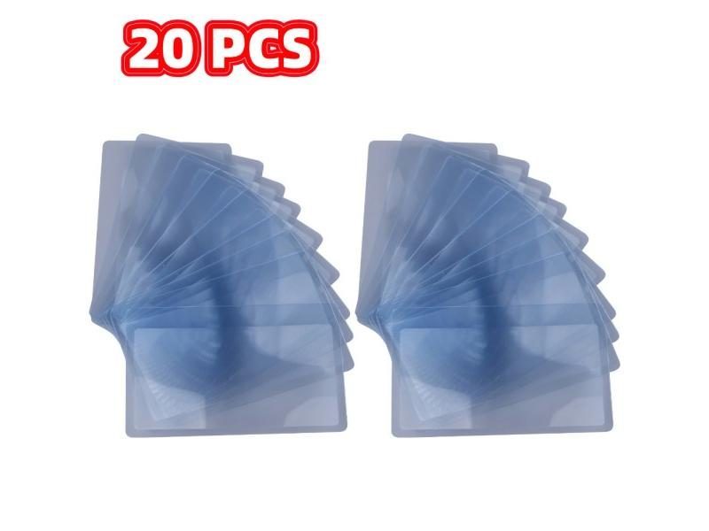 10-100PCS 3 X Magnifier Magnification Magnifying Fresnel LENS Pocket Credit Carousel 1