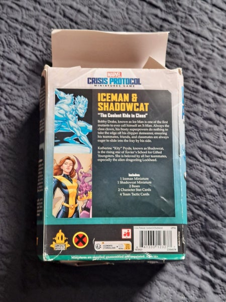 Marvel crisis protocol, Iceman and Shadowcat models. Carousel 2