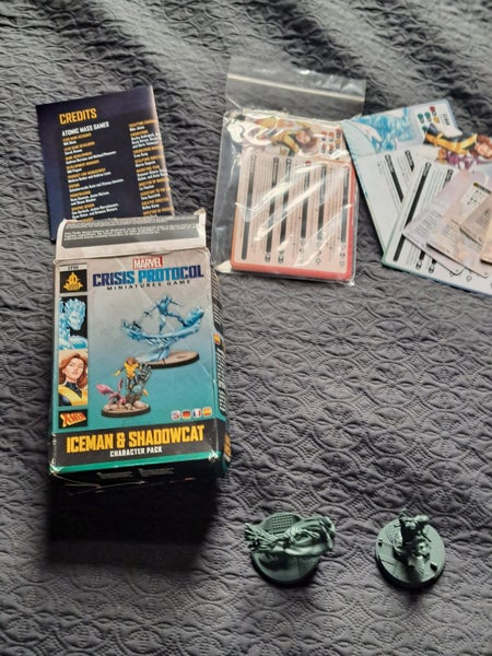 Marvel crisis protocol, Iceman and Shadowcat models. Carousel 1