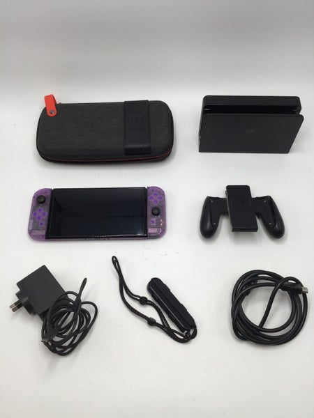 * Nintendo Switch OLED Console w/ Case & Cables! * Carousel 1