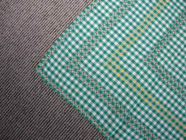 OLD VINTAGE CROSS STITCH TABLE CLOTH. Carousel 1