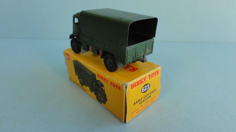 #34 Dinky Toys 623 Army Bedford Covered Wagon in Repro Box Carousel 2