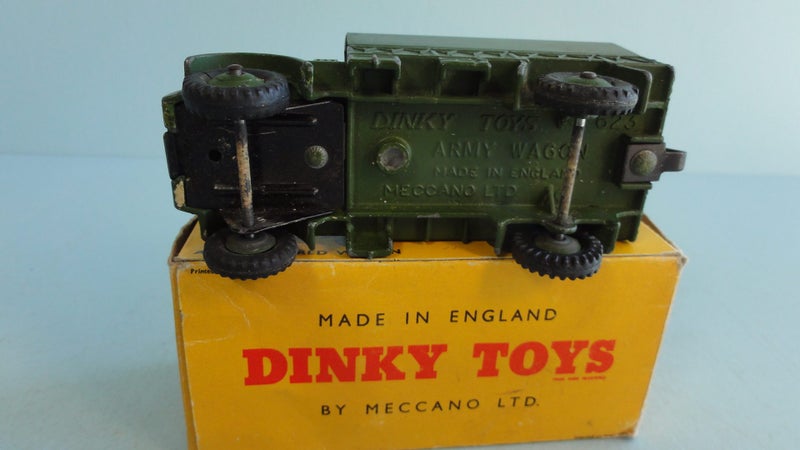 #34 Dinky Toys 623 Army Bedford Covered Wagon in Repro Box Carousel 8