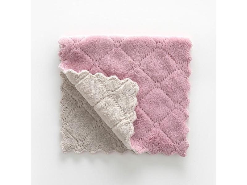 1/10Pcs Super Absorbent Microfiber Handkerchief Towel Kitchen Dish Cloth Simple Carousel 1