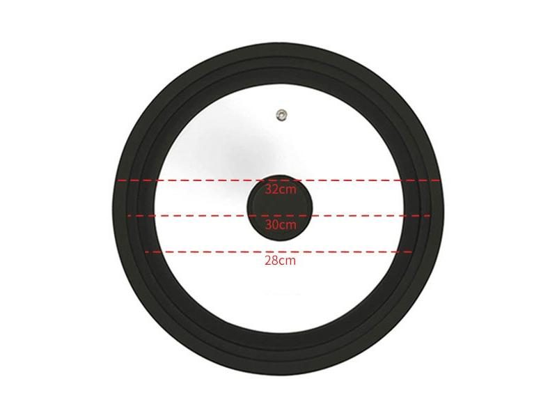 Universal Lid For Pots Pans Cookware Tempered Glass With Silicone Rim Carousel 1