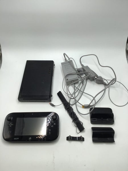 * 32GB Black Nintendo Wii U Console & Gamepad w/ Cables! * Carousel 1