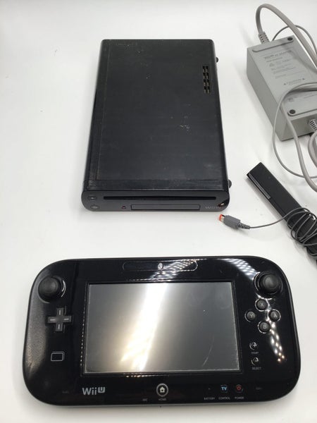* 32GB Black Nintendo Wii U Console & Gamepad w/ Cables! * Carousel 2
