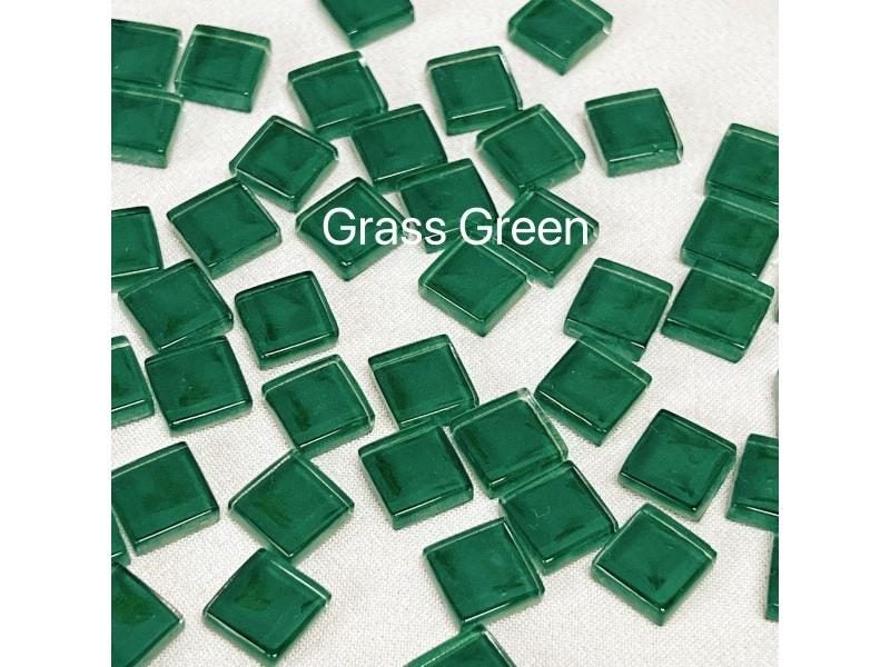 50pcs Glass Mosaic Tiles Colorful Square Mosaic Pieces For Mosaic Projects DIY Carousel 1