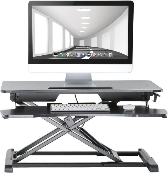 Sit-Stand Desk Riser - Adjustable Height 110-505mm, 800x400mm Work Surface Sn... Carousel 9