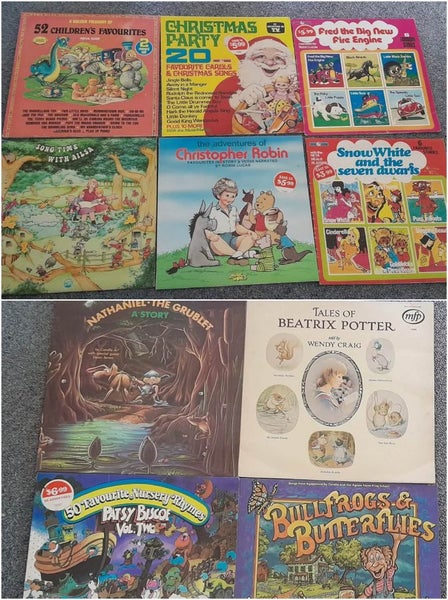70s era kids records, books + books on tape Carousel 3