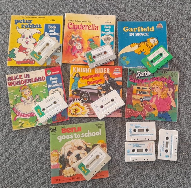 70s era kids records, books + books on tape Carousel 2