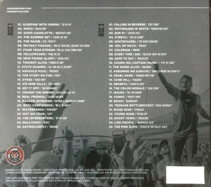 Vans Warped Tour 2016 Compilation 2CD Carousel 2