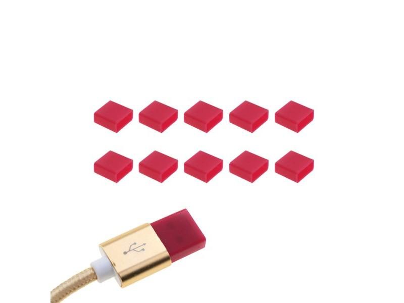 Silicone World 10Pcs/set USB Male Dust Cover Silicone Anti-dust Plug Cap Cover Carousel 1