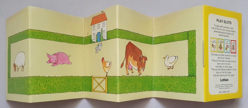 Rod Campbell: 3x Play-Slots concertina books (1984) Carousel 8