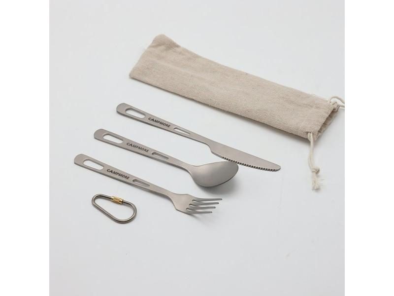 Titanium Cutlery Set For Outdoor Camping Travel Carousel 1