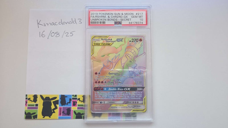PSA 10 - 2019 Pokemon Sun & Moon Reshiram & Charizard GX 217/214 Carousel 1