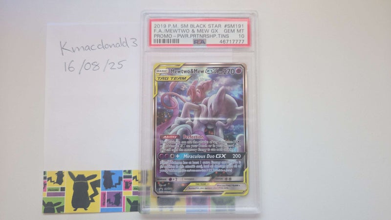 PSA 10 - 2019 SM Black Star Mewtwo & Mew Promo SM191 Carousel 1