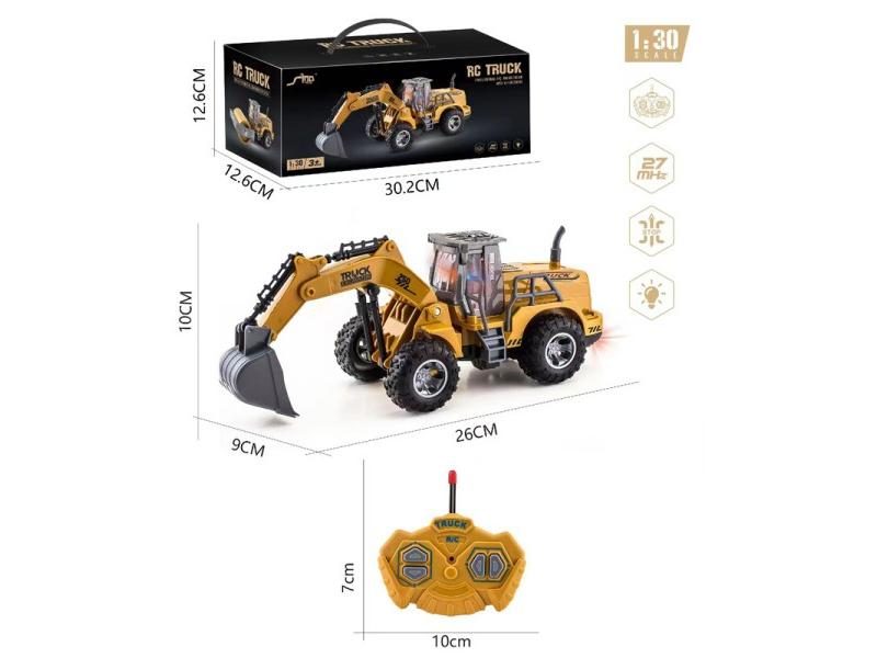 Rc Car Toys Truck 1:30 Wheel Shovel Loader 6CH 4WD Metal Remote Control Carousel 1