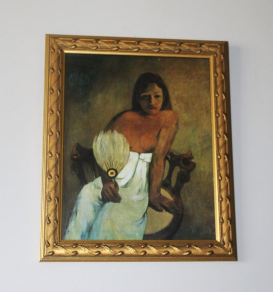 +++ PAUL GAUGUIN " FEMME A I"EVENTAIL " PRINT +++ Carousel 2