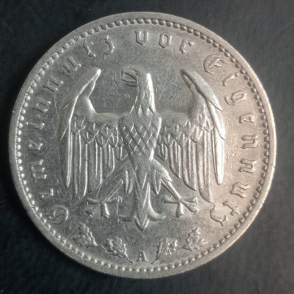 Nazi Germany 1934-A One Reichsmark Coin Carousel 1